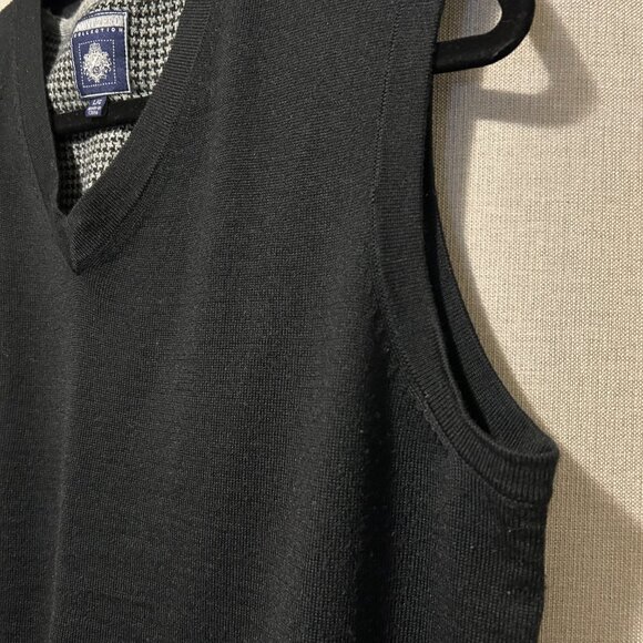 SALE -- Point Zero Collection Black Vest Merino Wool Blend - Men's Size Large - Picture 7 of 11